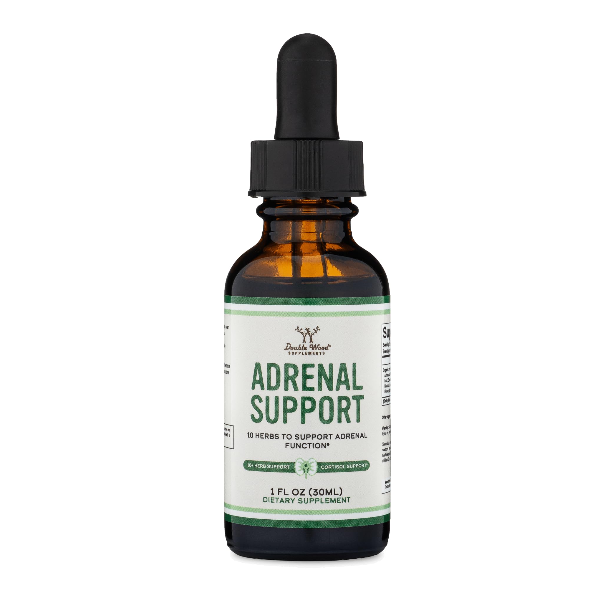 Double Wood Gotas adrenal en botella, posible apoyo para manejar el estrés diario.