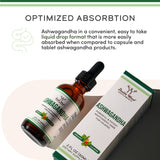 Double Wood Ashwagandha Drops etiqueta vegana destaca seguridad alimentaria
