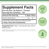 Double Wood Creatine Monohydrate, etiqueta clara que destaca pureza y ausencia de rellenos
