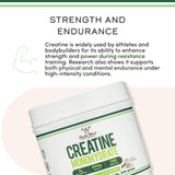 Double Wood Creatine Monohydrate, textura en polvo de grano fino para mezclas fáciles