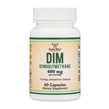Double Wood DIM frasco de cápsulas para apoyo hormonal potencial.