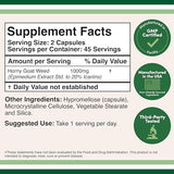 Double Wood Epimedio: etiqueta muestra icariinas para verificar potencia.