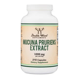 Cápsulas Double Wood Mucuna Pruriens de 1000 mg para concentración diaria.