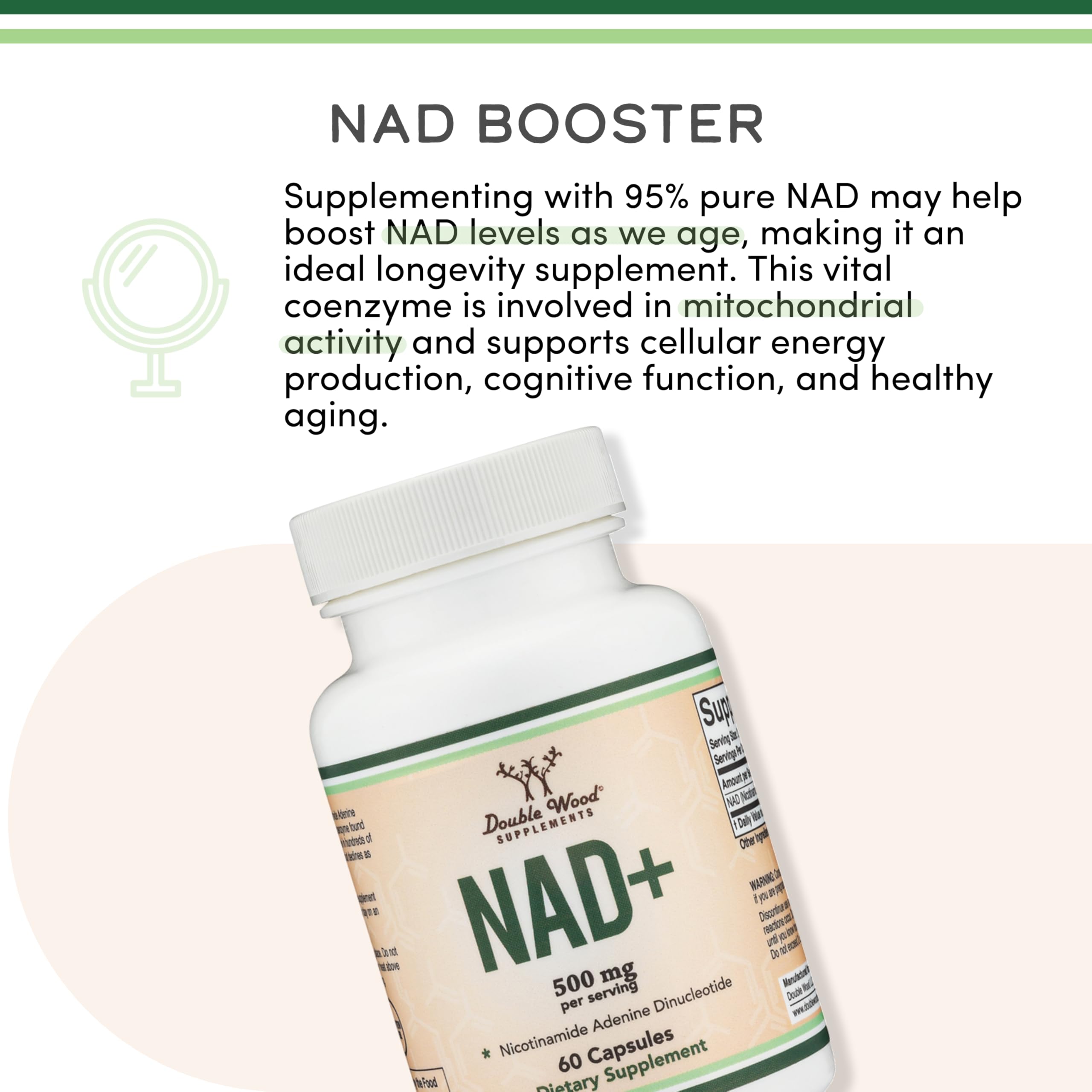 Dosis diaria de NAD+ para mantener energía y metabolismo.