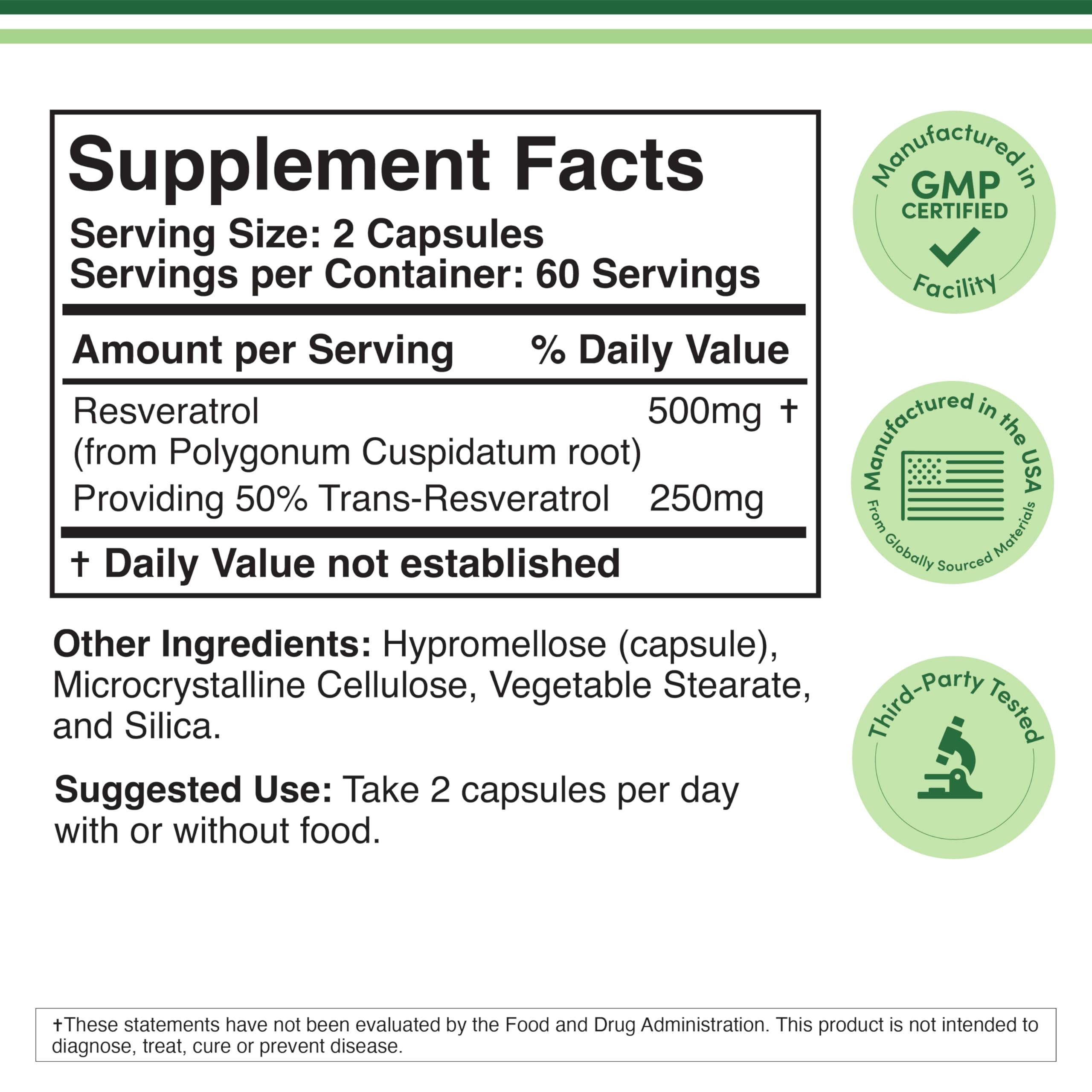 Double Wood Resveratrol, etiqueta frontal visible, destaca ingredientes clave para apoyo antioxidante.