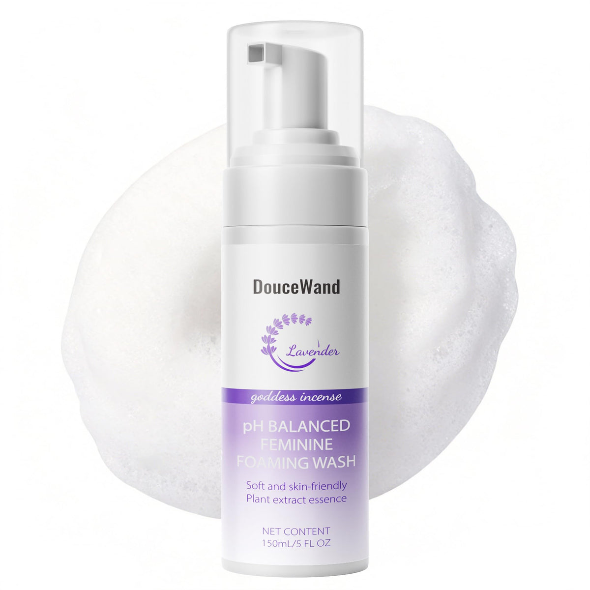 DOUCEWAND Foam Wash muestra la bomba de dosificación para un lavado preciso y cómodo.
