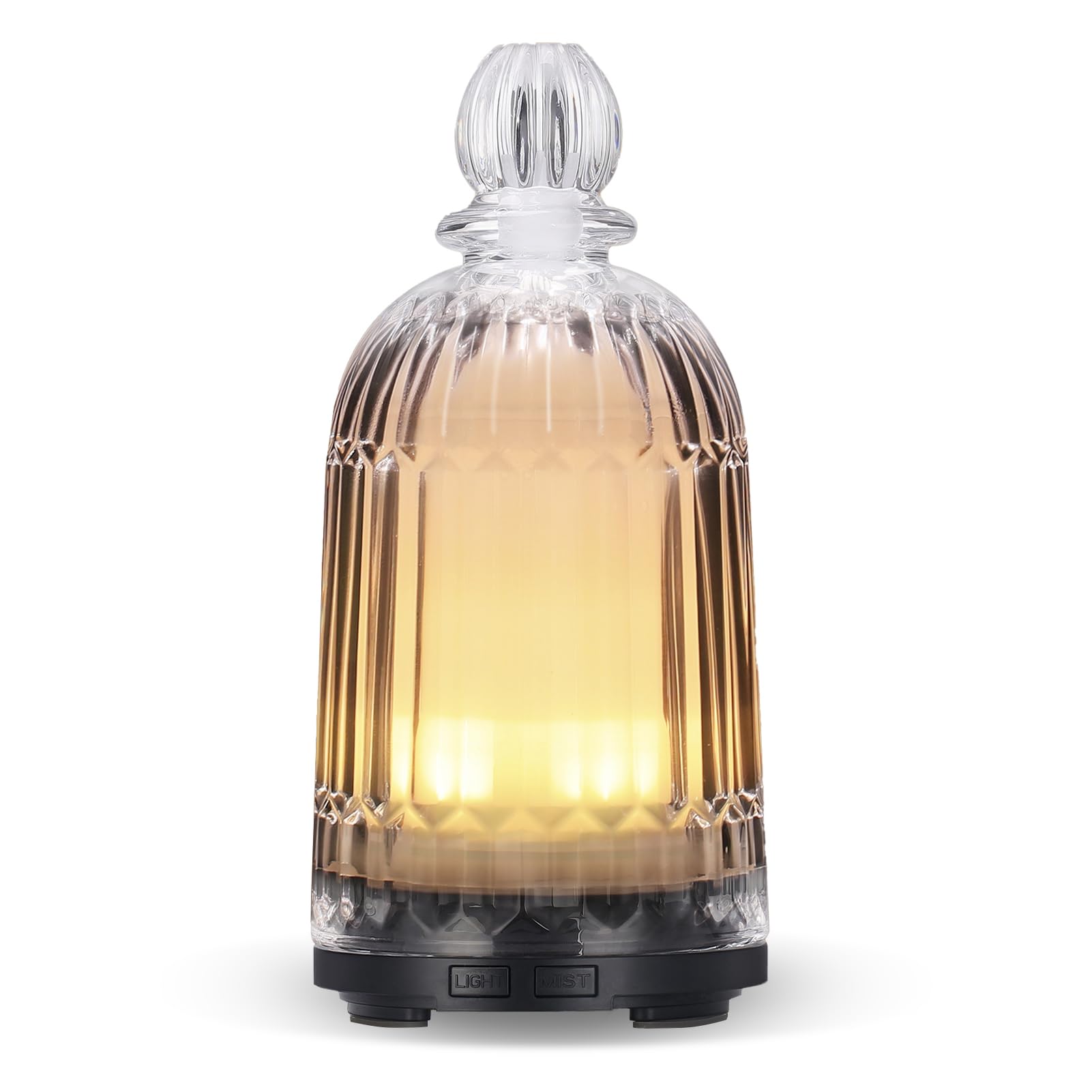 DOUDING difusor de aceites esenciales con tapa de vidrio para aromas suaves.