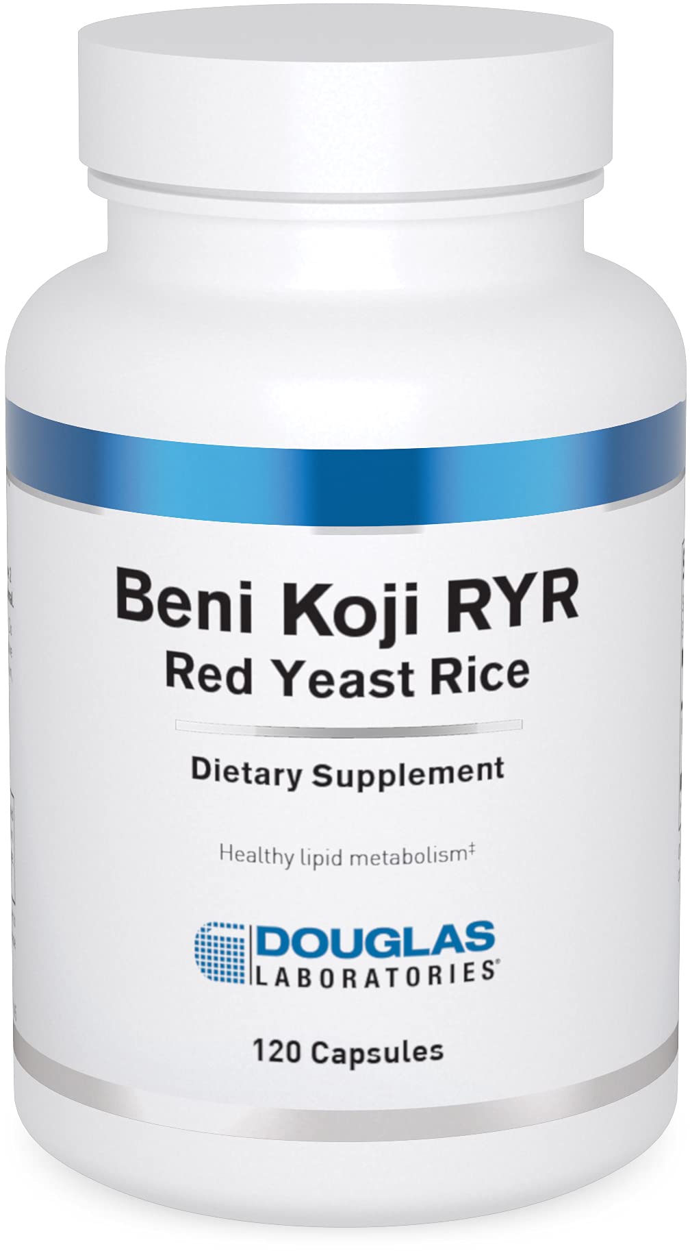 Beni Koji de Douglas Laboratories: cápsulas de arroz rojo fermentado para apoyar el metabolismo de lípidos.