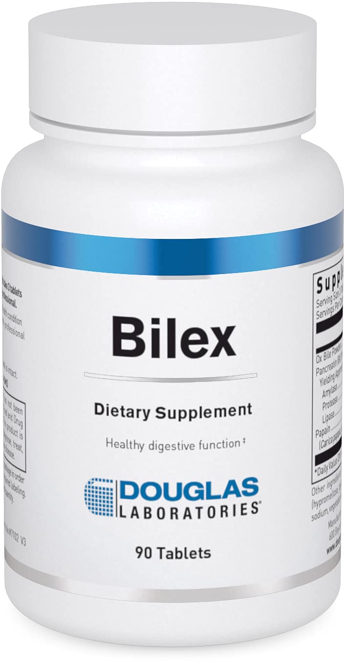 Douglas Laboratories Bilex, botella de cápsulas para apoyo digestivo.