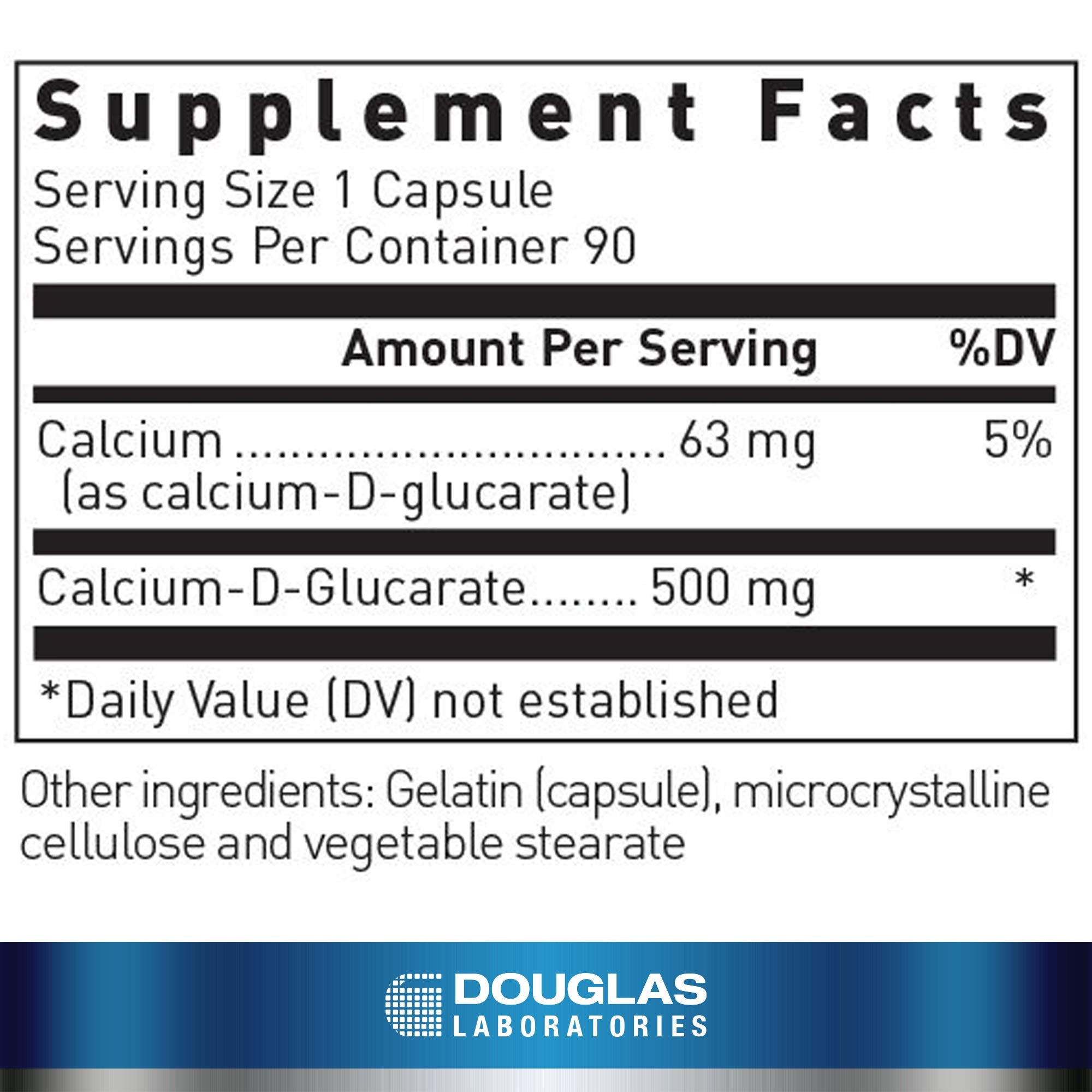Calcio-D-Glucarato de Douglas Laboratories: cápsulas para apoyo hormonal saludable
