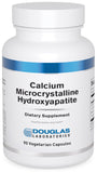 Douglas Laboratories calcio microcristalina hidroxiapatita, frasco de capsulas, apoya la salud ósea y dental.