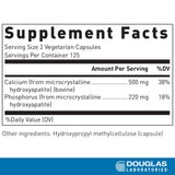 Douglas Laboratories cápsulas vegetarianas de hidroxiapatita para salud ósea.