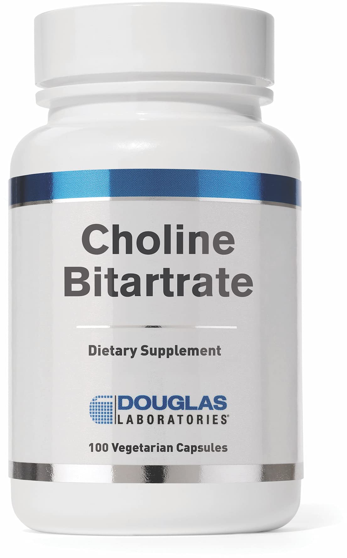 Douglas Laboratories Colina Bitartrato, botella de cápsulas para apoyo hepático y cognitivo