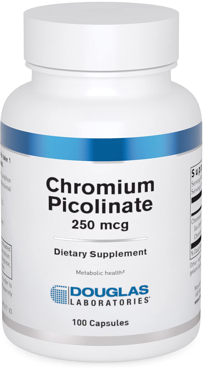 Douglas Laboratories cromo-picolinato 250 mcg, bote de 100 cápsulas para metabolismo diario.