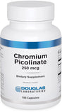 Douglas Laboratories cromo-picolinato 250 mcg, bote de 100 cápsulas para metabolismo diario.