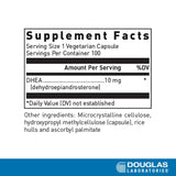 Envase vegetariano de DHEA 10 mg para consumo diario.