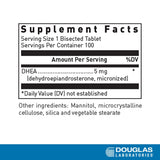 Douglas Laboratories DHEA 5 mg tableta con disolución rápida para uso diario.
