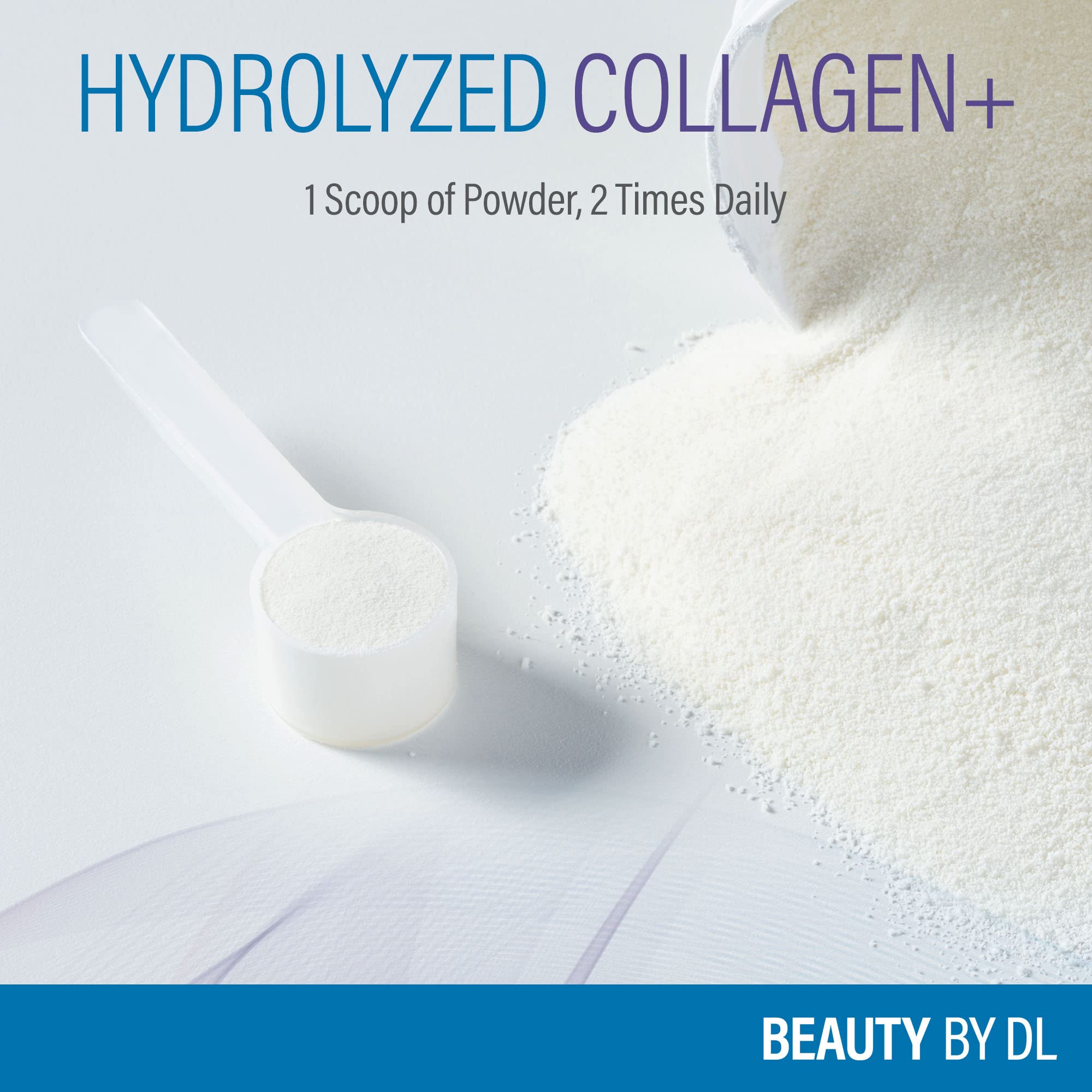 Douglas Laboratories Hydrolyzed Collagen+ etiqueta visible para confirmar ingredientes que apoyan la elasticidad de la piel