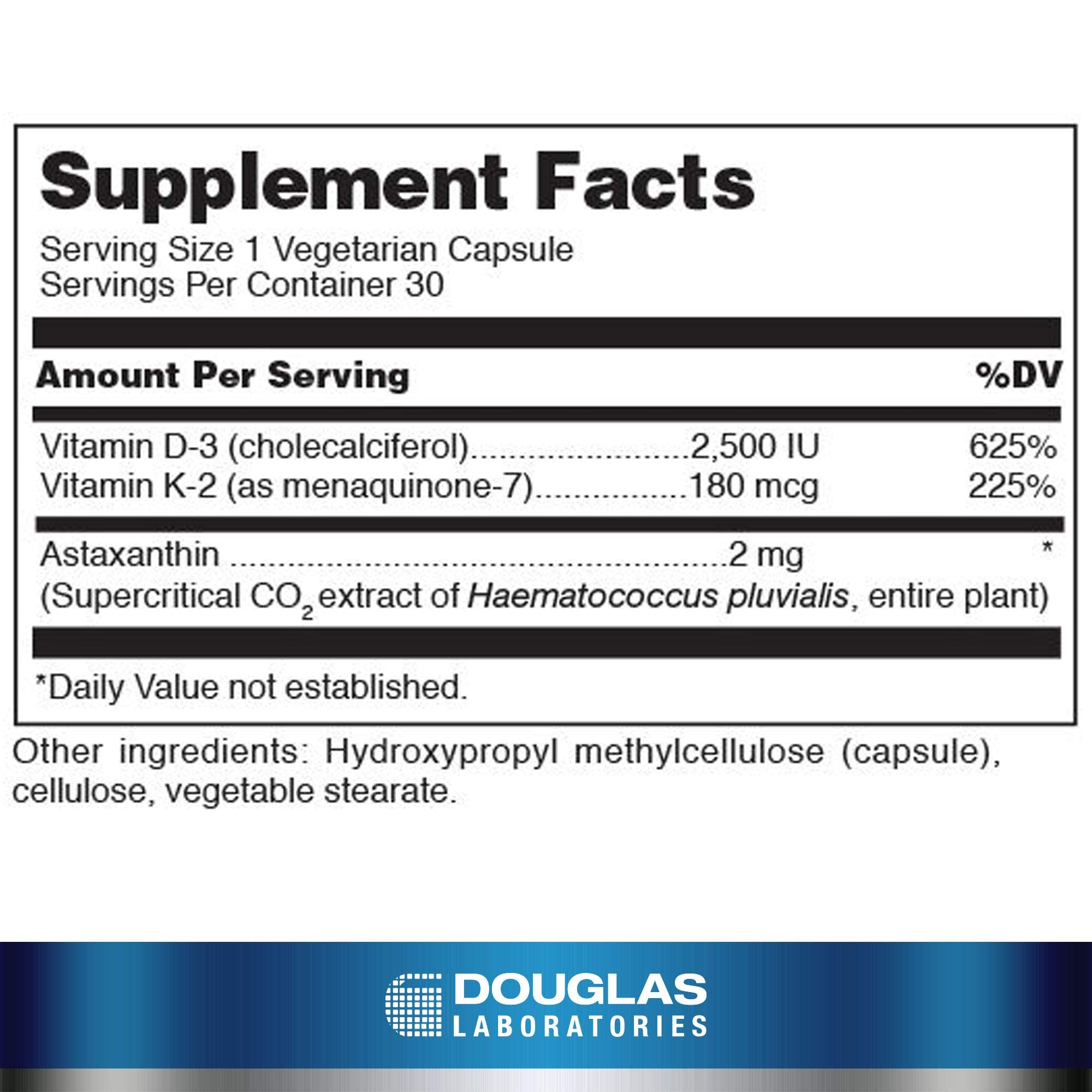 Douglas Laboratories K2-D3 cápsulas vegetarianas para soporte óseo