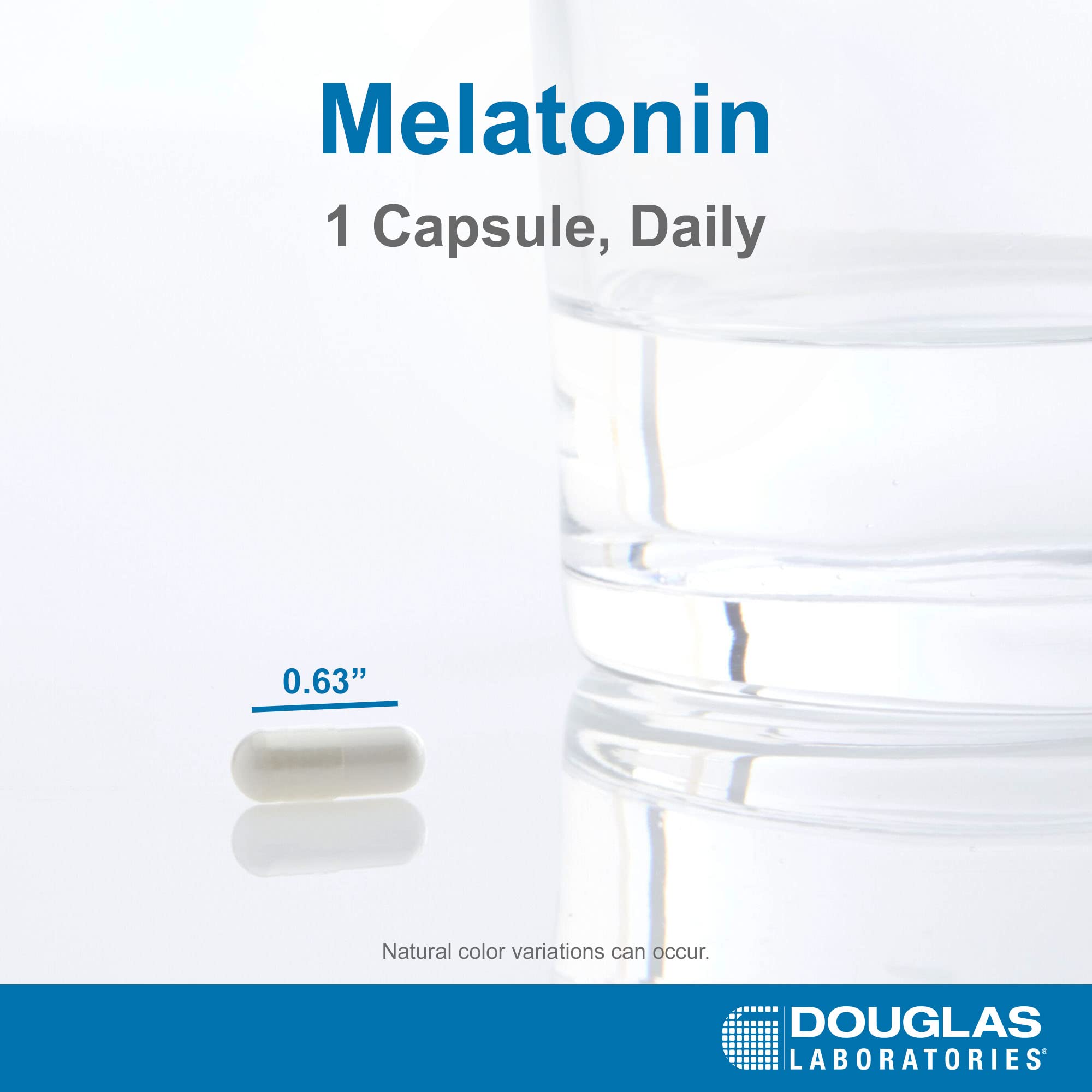 Etiqueta frontal de Melatonina 3 mg de Douglas Laboratories.