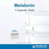 Etiqueta frontal de Melatonina 3 mg de Douglas Laboratories.