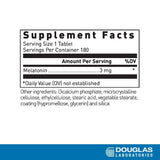 Douglas Laboratories Melatonina 3 mg, tableta única para apoyo del sueño