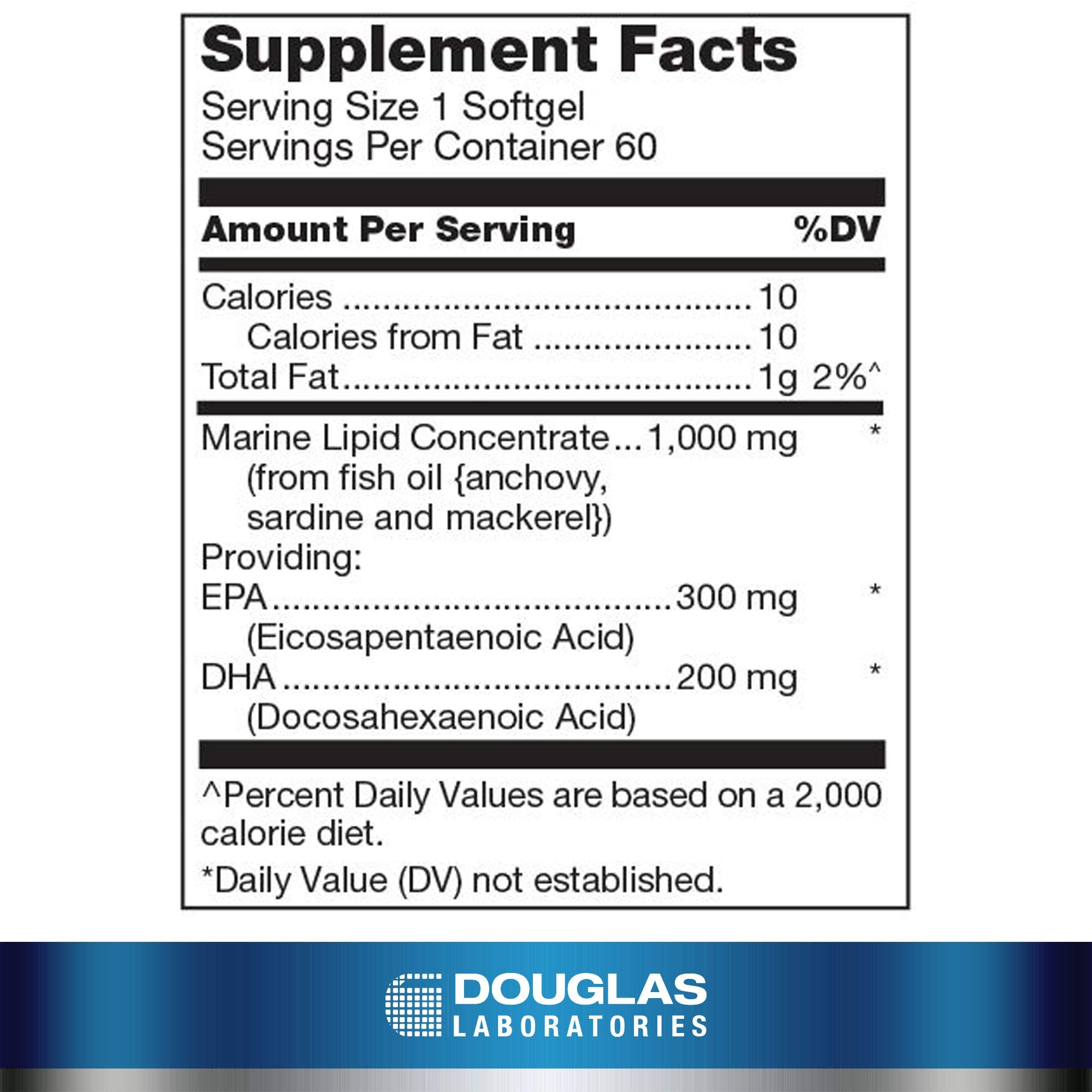 Douglas Laboratories Opti-EPA 500, botella de 60 cápsulas para uso diario
