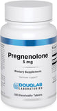 Douglas Laboratories Pregnenolona 5 mg en frasco, práctico para dosis diaria.