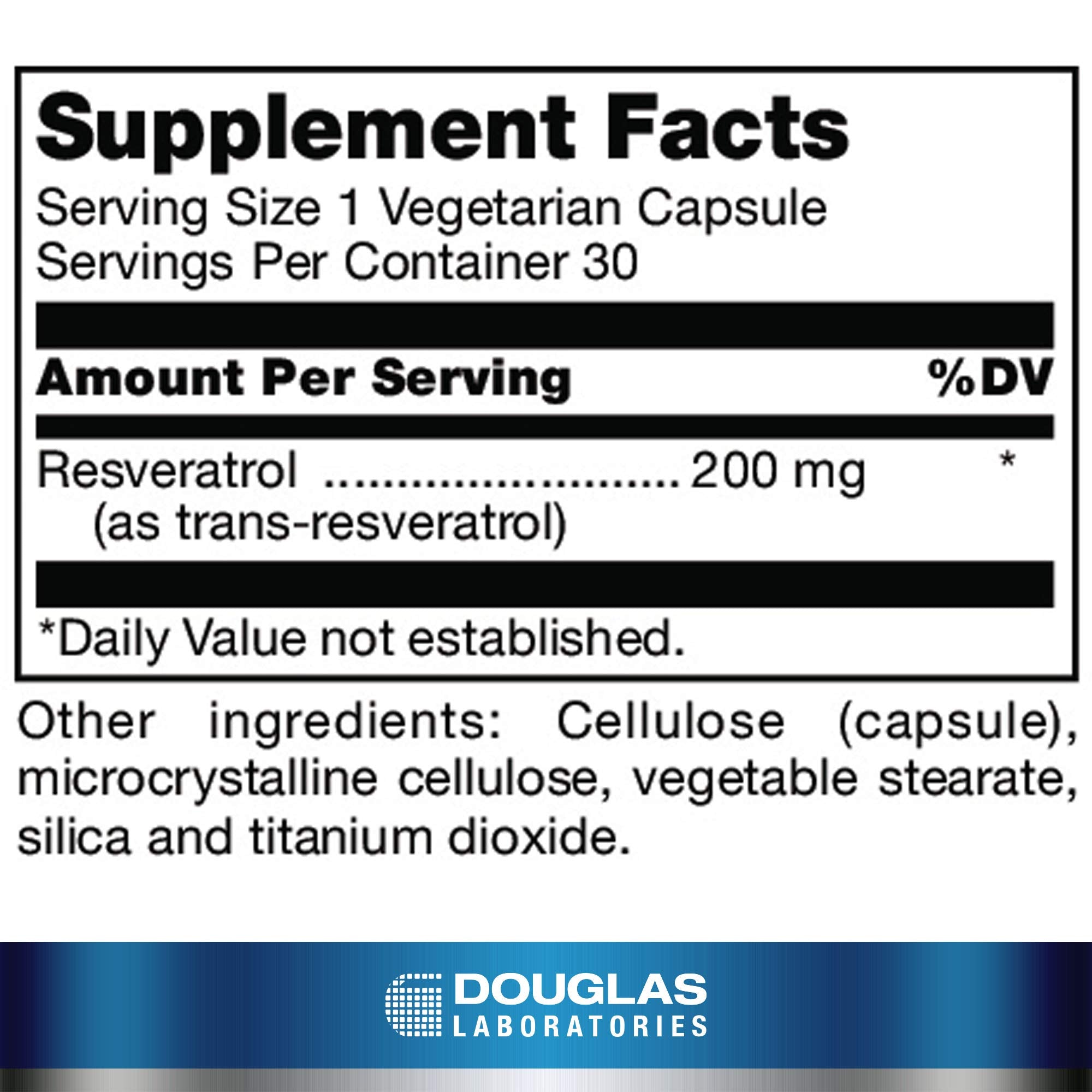Resveratrol de Douglas Laboratories: cápsulas que respaldan funciones metabólicas y cardíacas.