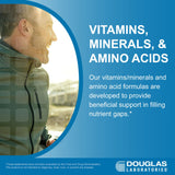 Douglas Laboratories Selenium + Vitamina E: envase en estante fácil de localizar.