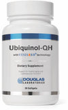 Douglas Laboratories Ubiquinol-QH, botella de cápsulas blandas para uso diario.