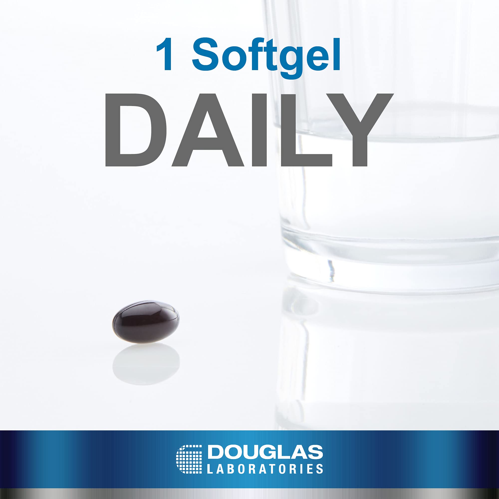 Cápsulas blancas de Ubiquinol-QH listas para tomar diariamente.