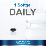 Cápsulas blancas de Ubiquinol-QH listas para tomar diariamente.