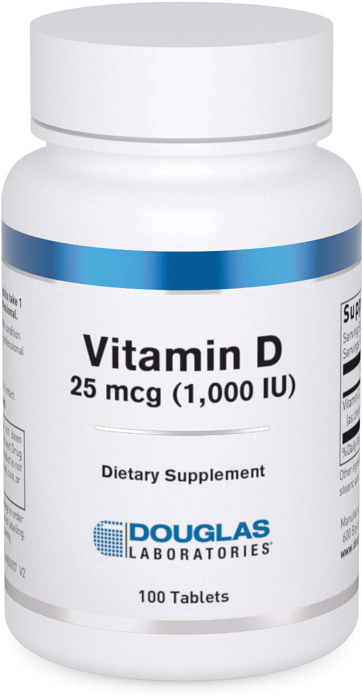 Douglas Laboratories Vitamina D 1000 UI frasco, apoyo a huesos y dientes