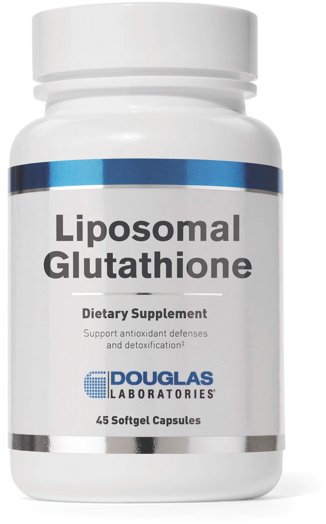 Douglas Laboratories Liposomal Glutathione, envase 45 softgels, apoyo antioxidante diario.