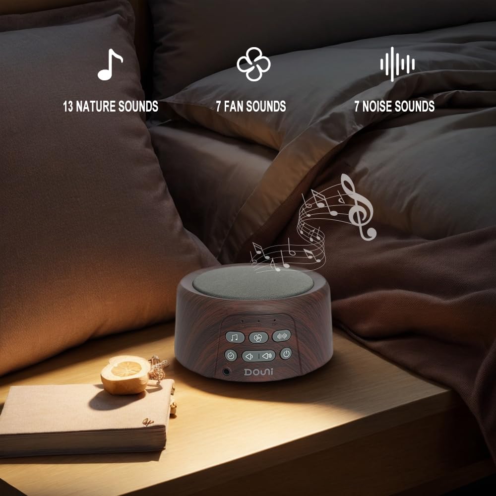 Controles de volumen y temporizador para personalizar el ambiente.