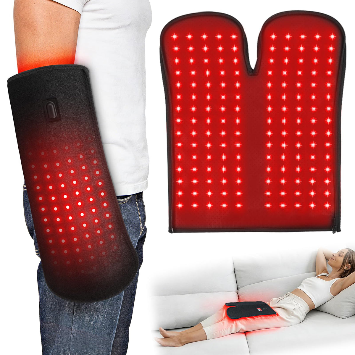 Dowceivm terapia de luz roja para manos y muñecas, alivia la fatiga diaria.