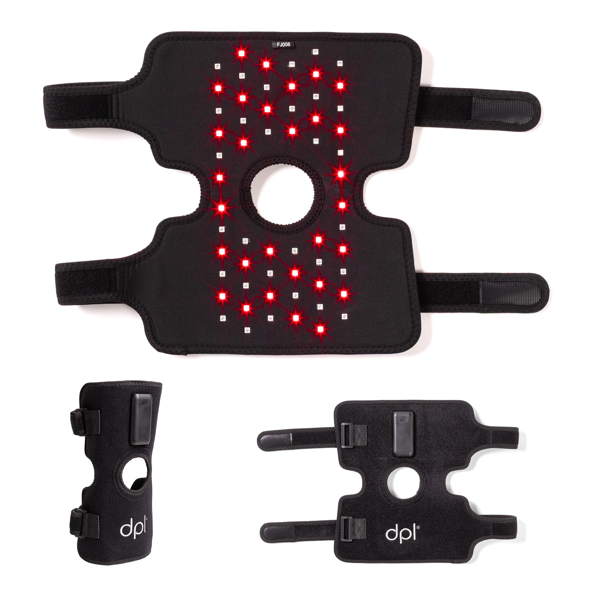 DPL Flex Joint Wrap en la rodilla iluminada para confort localizado.