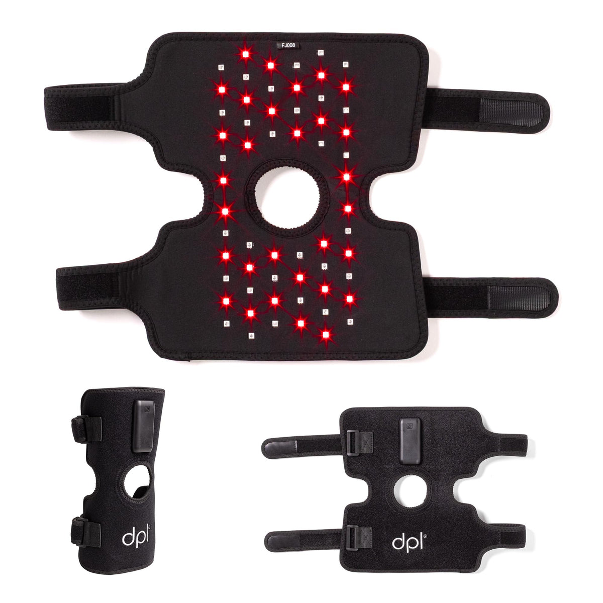 DPL Flex Joint Wrap en la rodilla iluminada para confort localizado.