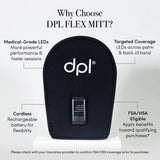 Uso sin cables gracias a la batería USB-C recargable del dpl Flex Mitt