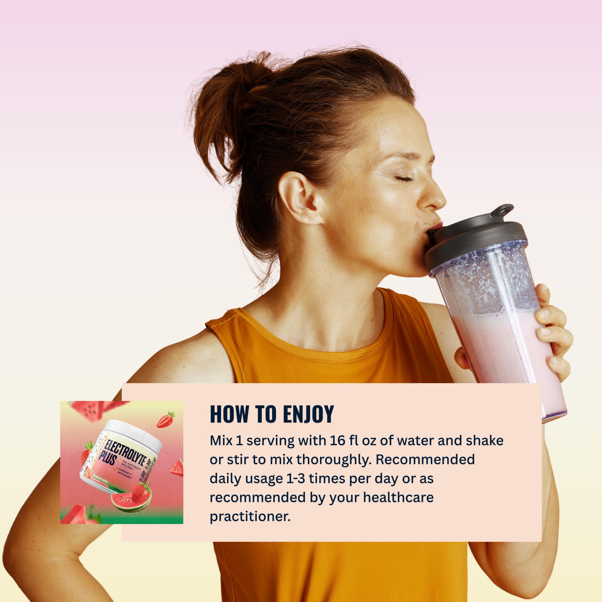 Dr. Ashley Wellness Electrolyte Plus bolsa de viaje para hidratación en ruta.