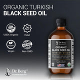 Dr. Berg Aceite Nigella Sativa, aplicación capilar para brillo y hidratación.