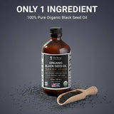 Dr. Berg Aceite Nigella Sativa, cuidado de la piel para una apariencia suave.