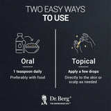 Dr. Berg Aceite Nigella Sativa, ingrediente único 100% vegetal para recetas caseras.