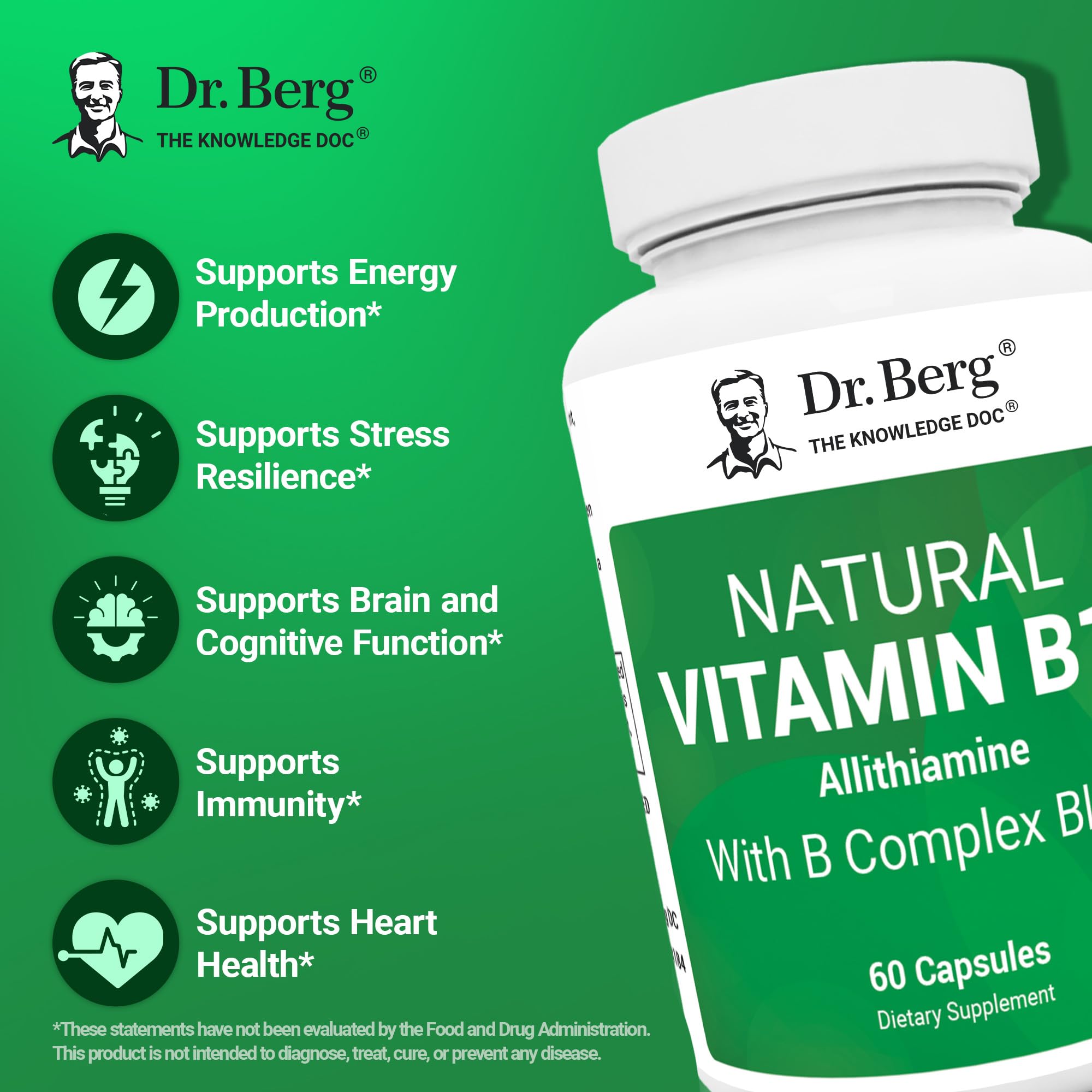 Etiqueta del producto Dr. Berg con información clara de ingredientes.