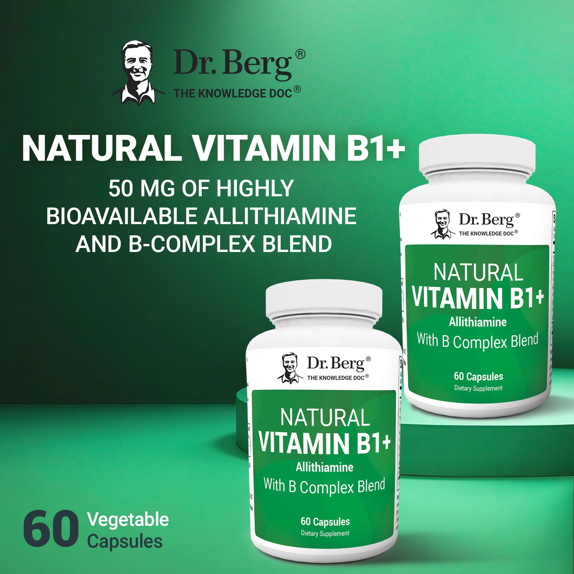 Etiqueta nutricional Dr. Berg B1 B6 B12 para revisión rápida.