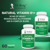 Etiqueta nutricional Dr. Berg B1 B6 B12 para revisión rápida.