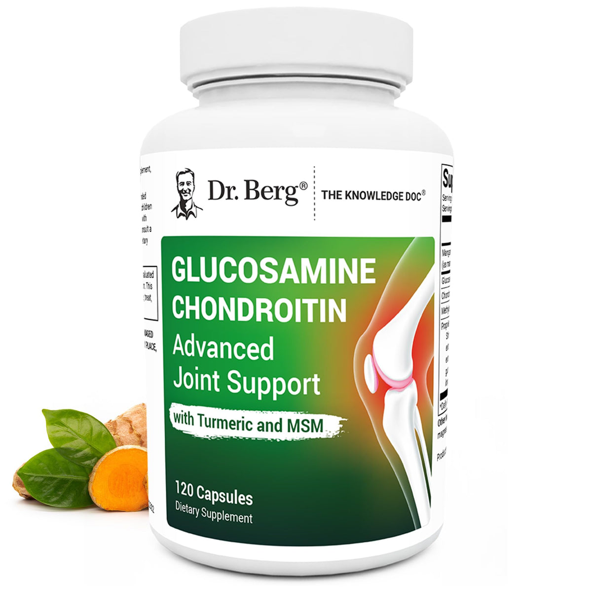 Dr. Berg Glucosamina Condroitina MSM Curcuma Boswellia, cápsulas para movilidad diaria