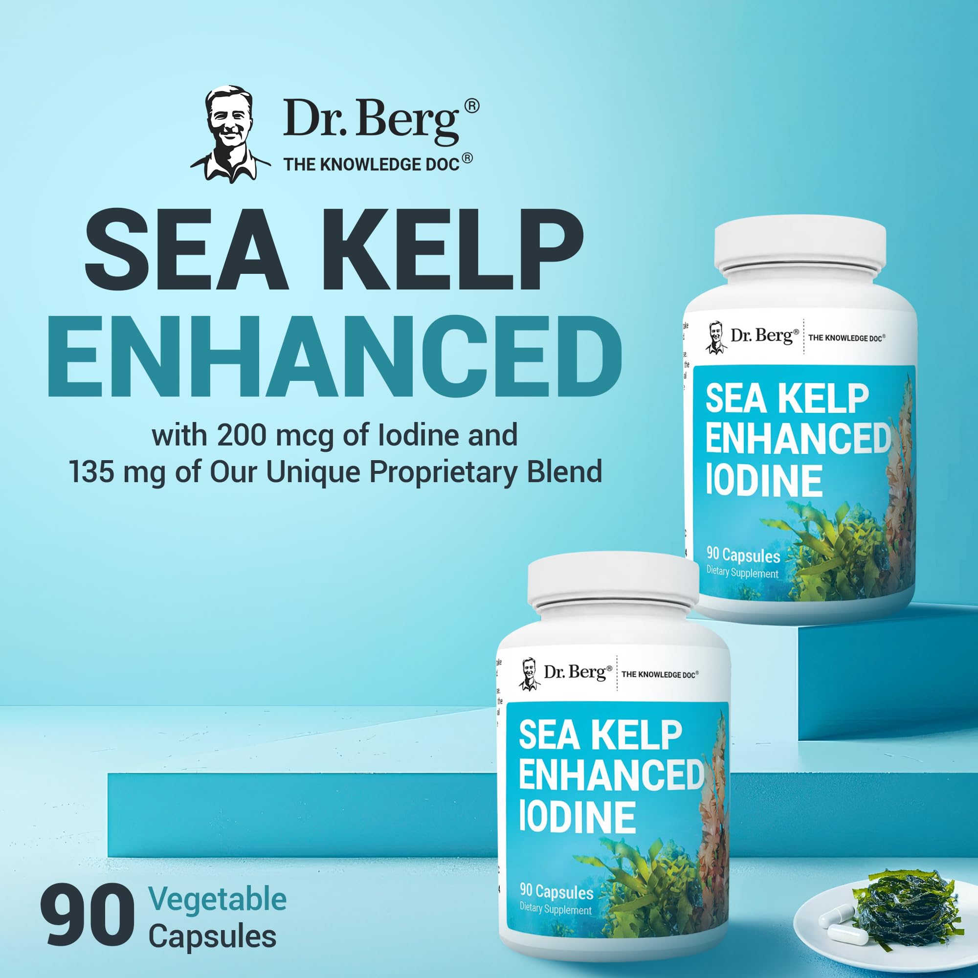 Dr. Berg Nutritionals mezcla de algas marinas y kelp para nutrición equilibrada.