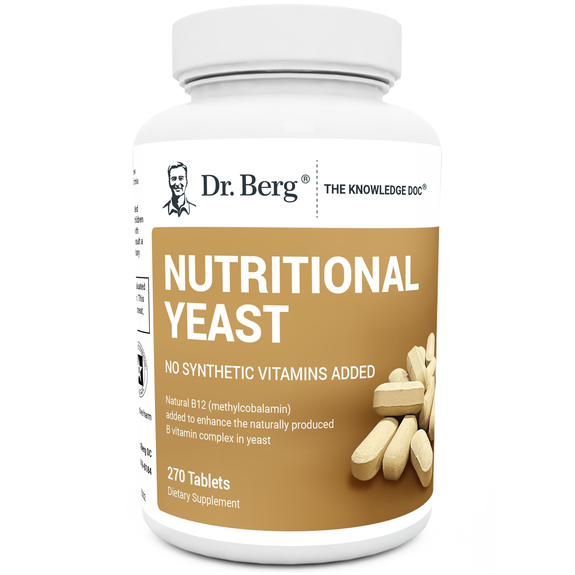 Dr. Berg Nutritionals tableta levadura nutricional sabor vainilla para masticar